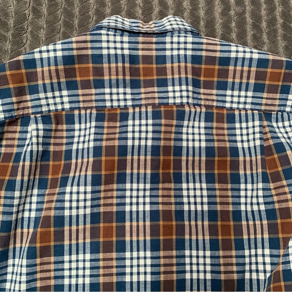LL Bean Shirt Mens Large Brown Long Sleeve Button Down Traditional Fit Plaid - Picture 7 of 11